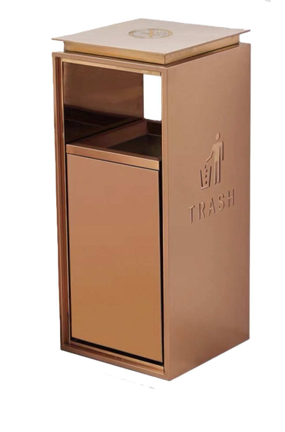 玫瑰金垃圾桶