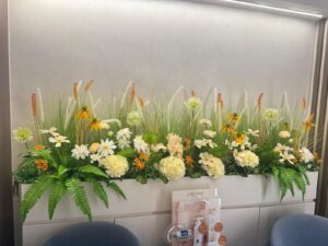 美容院仿真花擺設