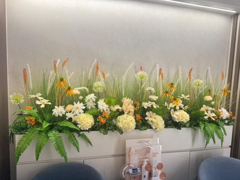 美容院仿真花擺設